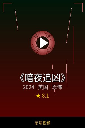 《暗夜追凶》高清恐怖视频海报